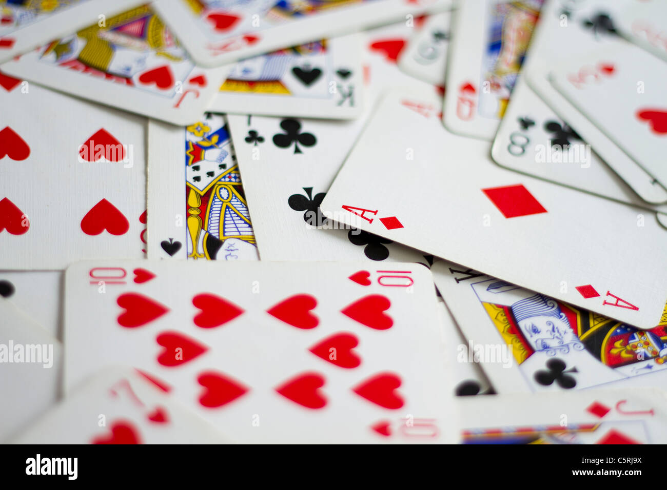 Assorted playing cards Stock Photo Alamy