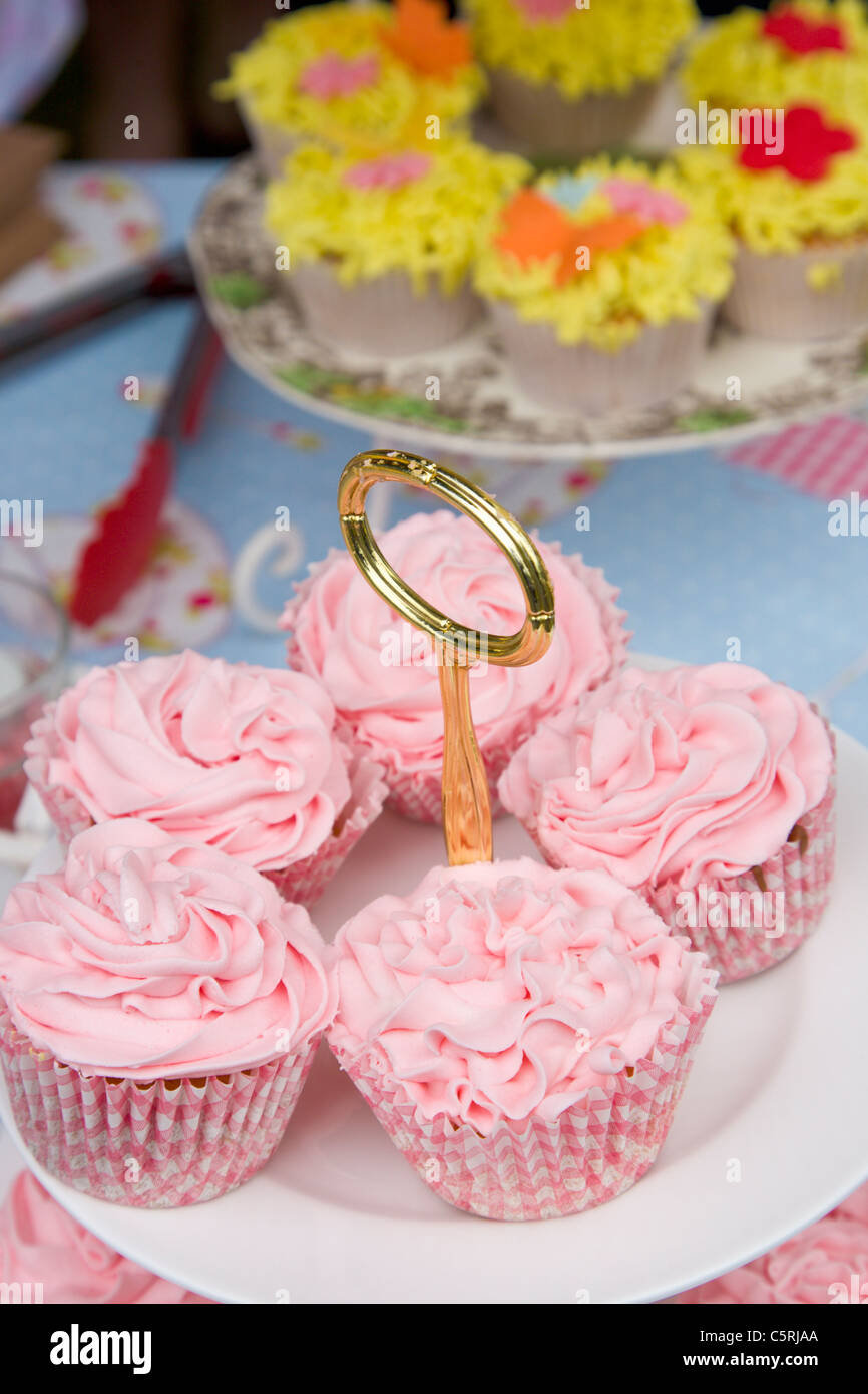 Pink Cup Cakes Stock Photo