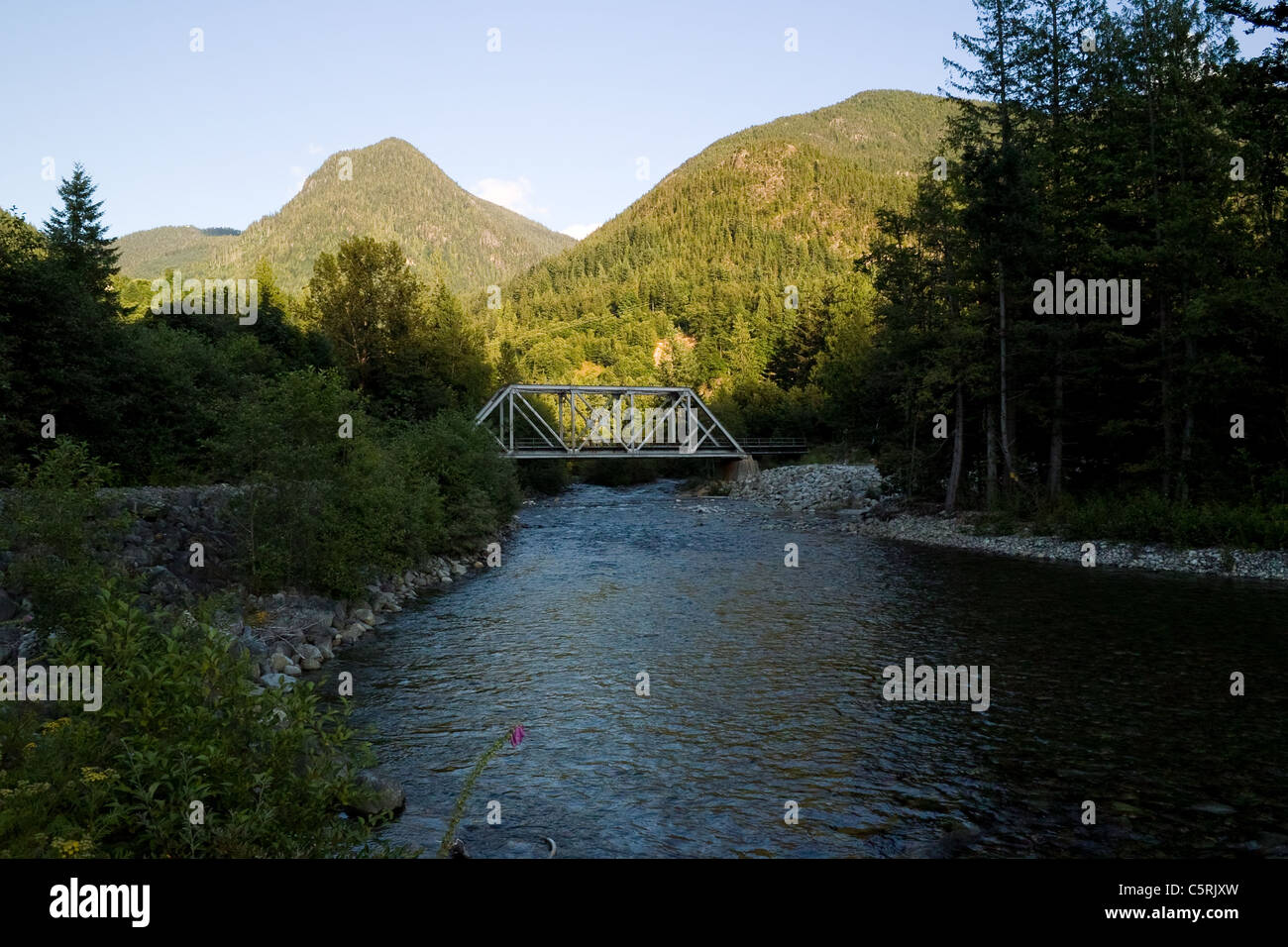 Furry Creek, small community in BC Canada. north of Vancouver and south of Squamish, 2011 July 31 Stock Photo