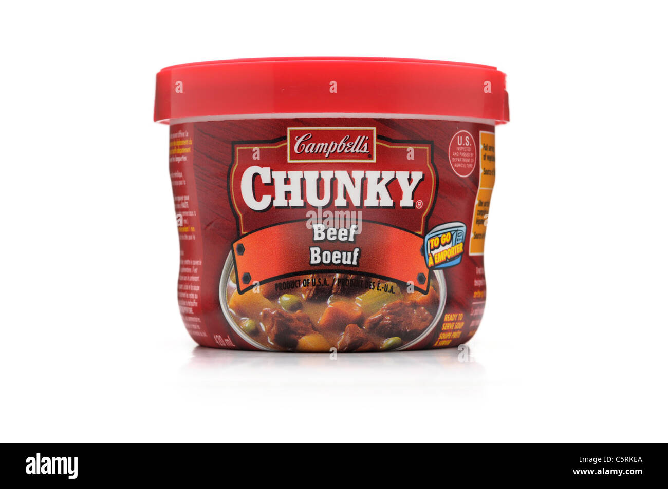 Beef Soup, Campbells Chunky Beef Stew Stock Photo