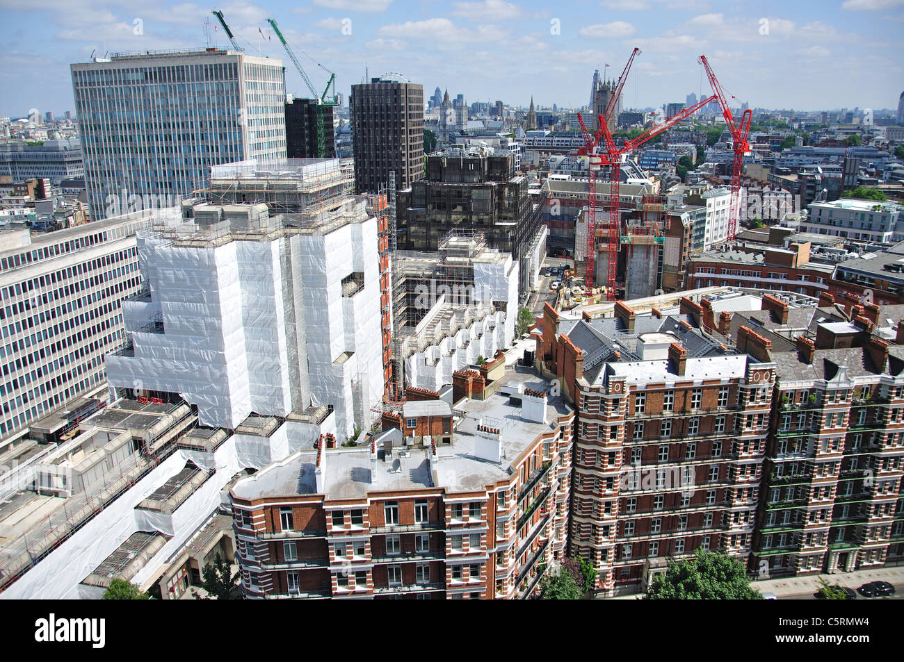 Redevelopment site from Westminster Cathedral Tower, City of Westminster, London, Greater London, England, United Kingdom Stock Photo