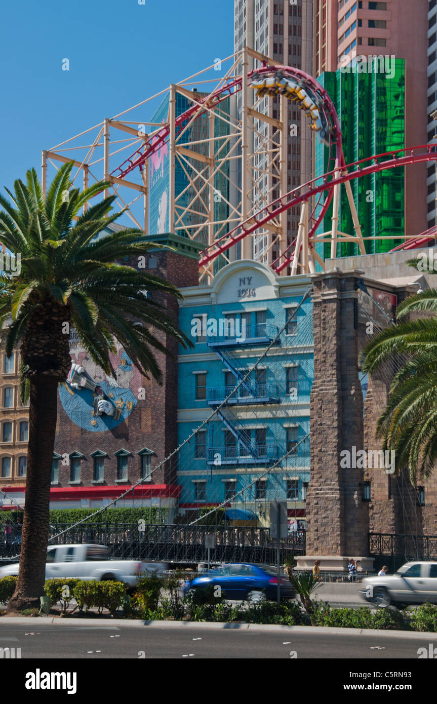 Nevada, Las Vegas, New York New York Hotel, roller coaster ride Stock Photo  - Alamy