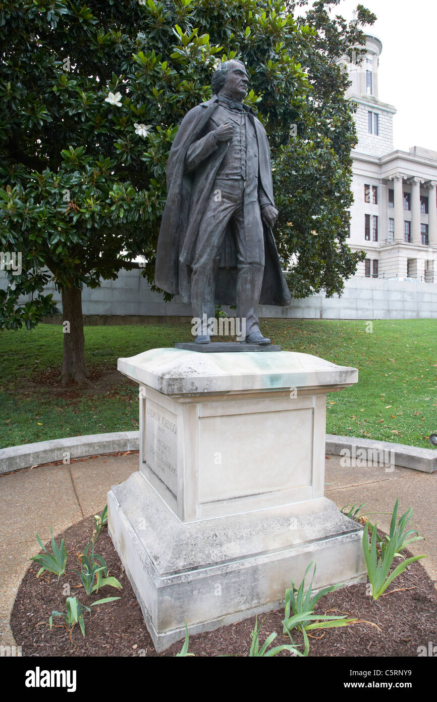 andrew johnson statue on Nashville capitol hill Tennessee USA Stock Photo