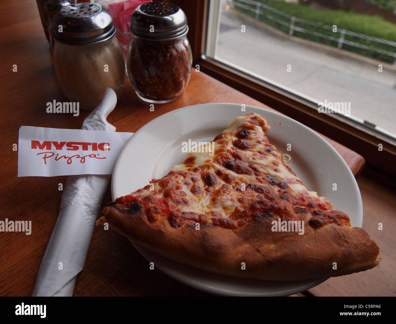 Pizza at Mystic Pizza restaurant made famous by the 1988 movie of the