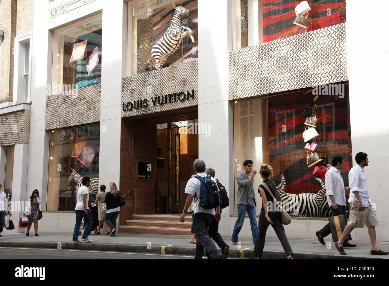 England, London, City of London, Louis Vuitton Store, Detail of