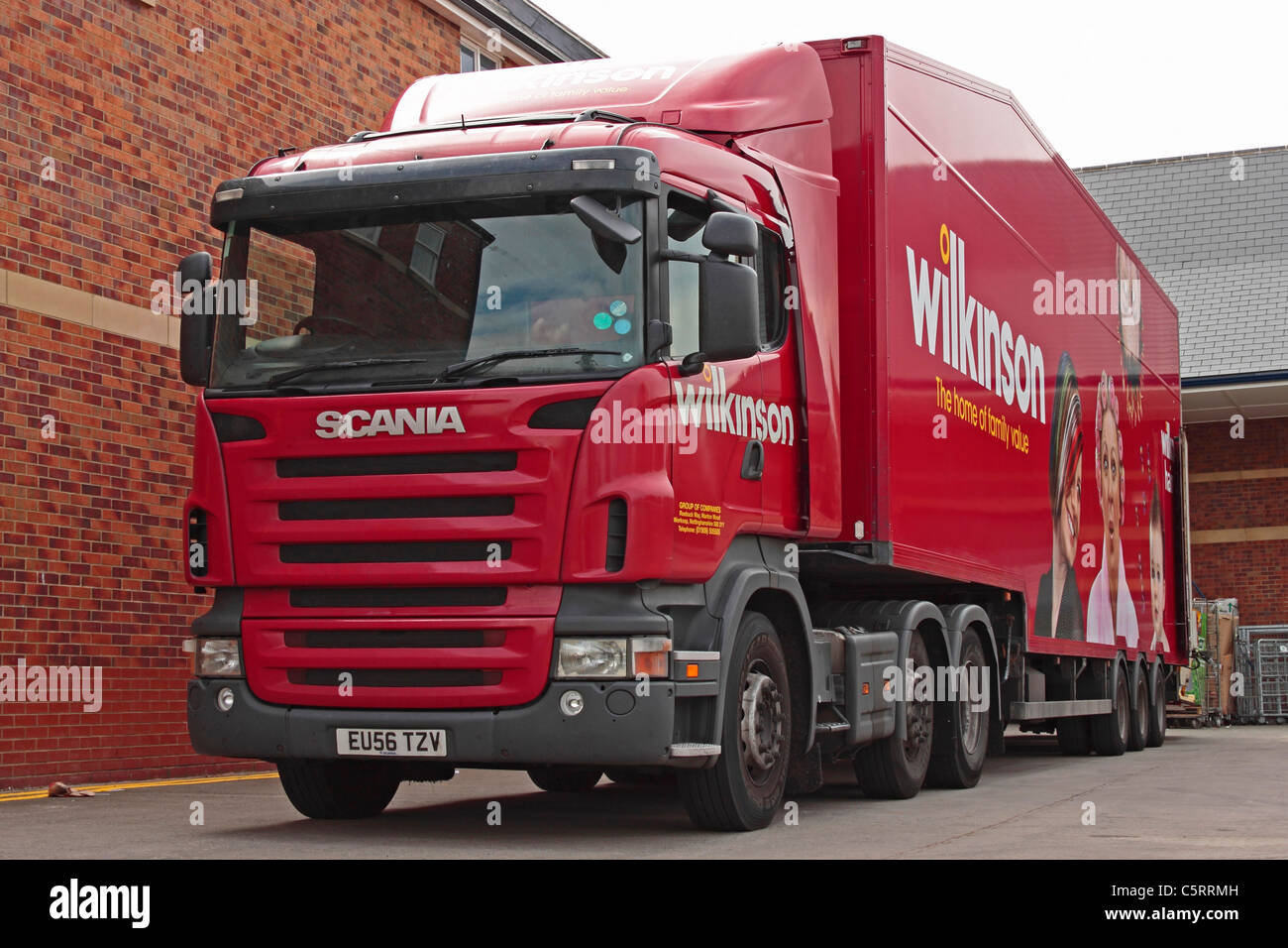 Wilkinson articulated delivery lorry Stock Photo