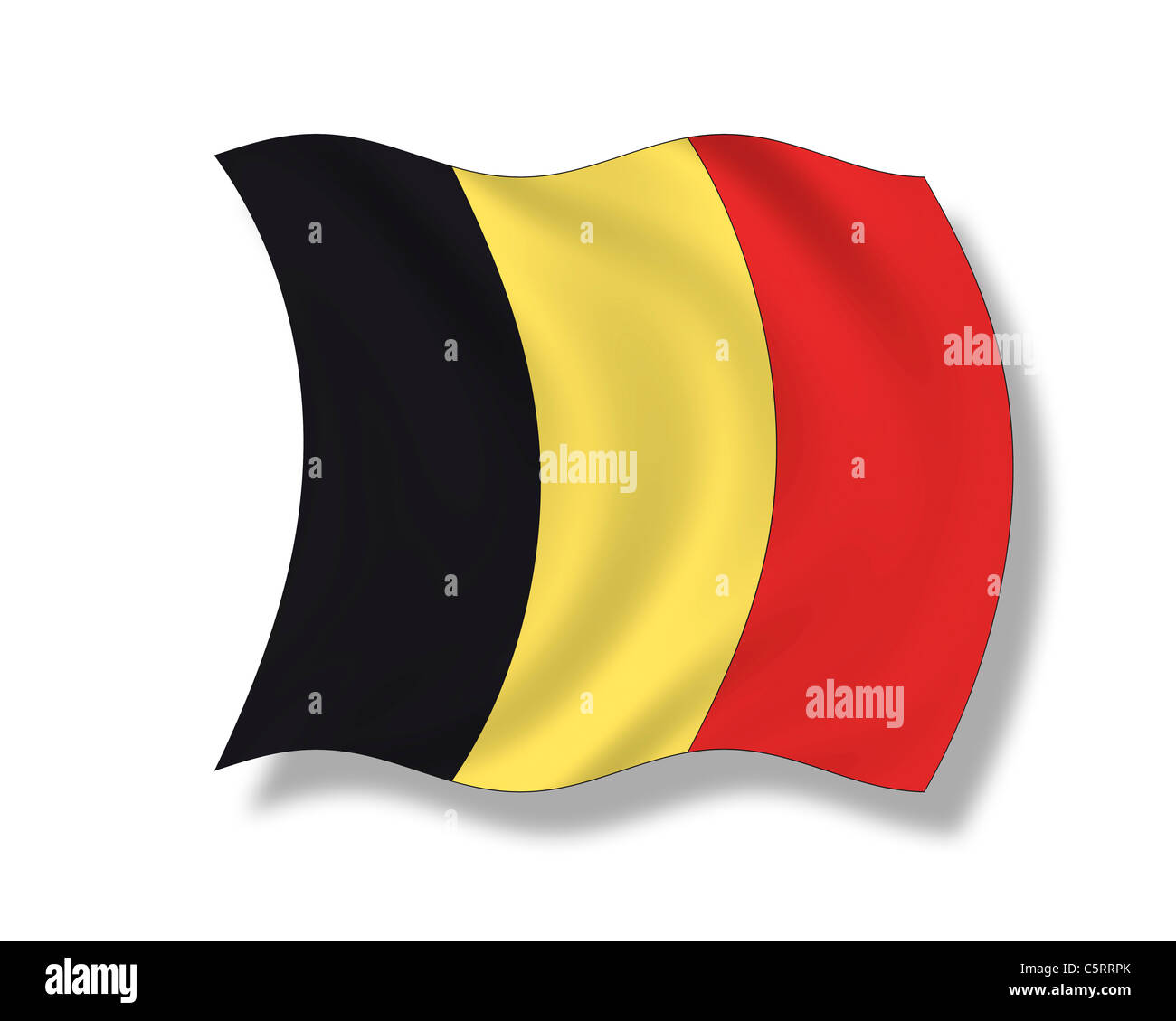 Illustration, Flag of Belgium Stock Photo