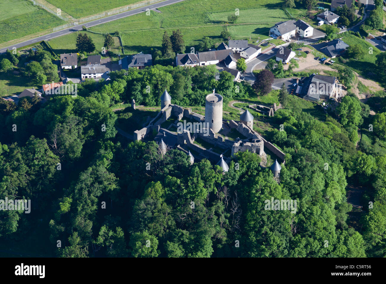 Germany Rhineland Palatinate Nuerburgring Aerial View Of Castle Stock Photo Alamy