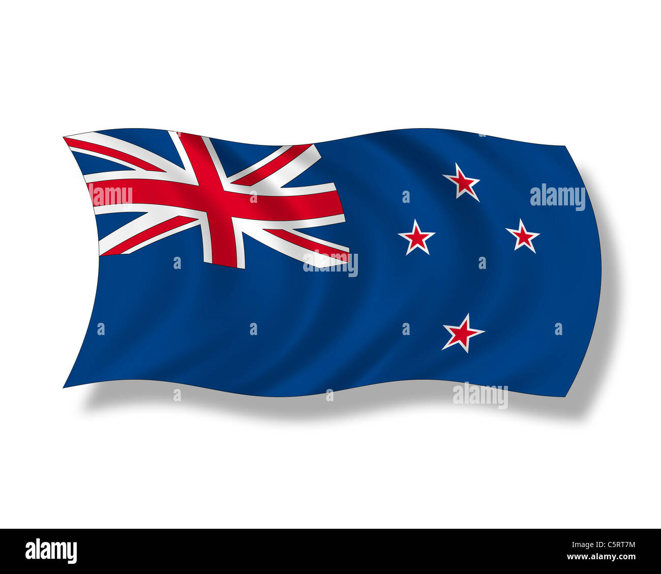 Illustration, New Zealand flag Stock Photo