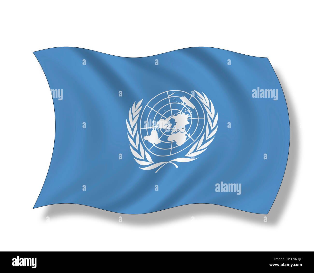 Illustration, Flag of United Nations Stock Photo
