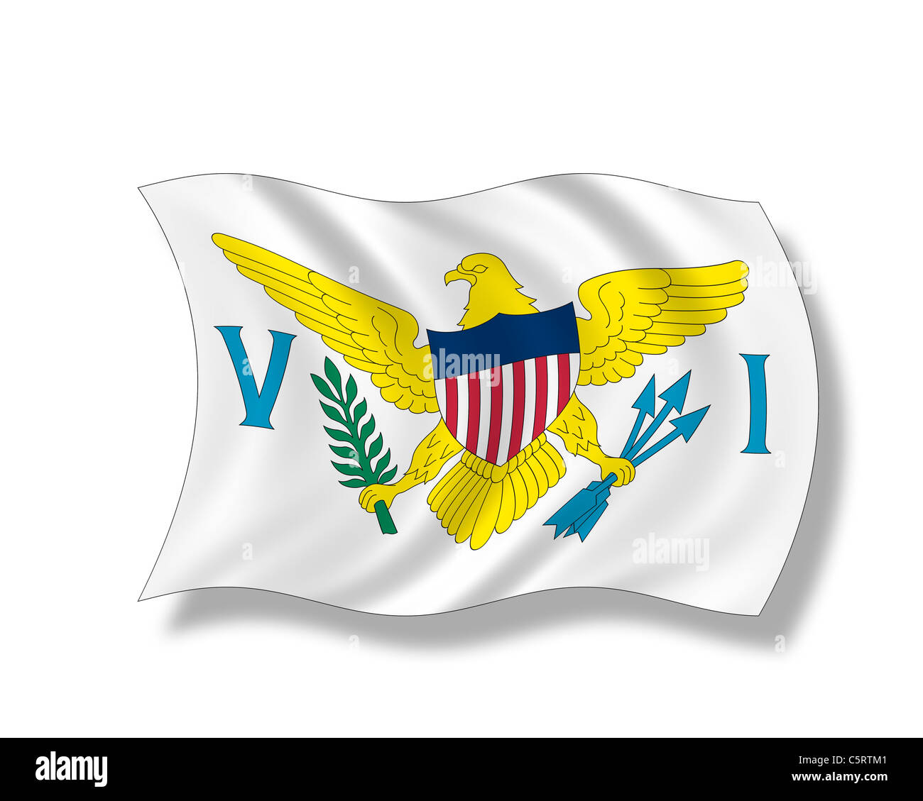 Illustration, Flag of United States Virgin Islands Stock Photo Alamy