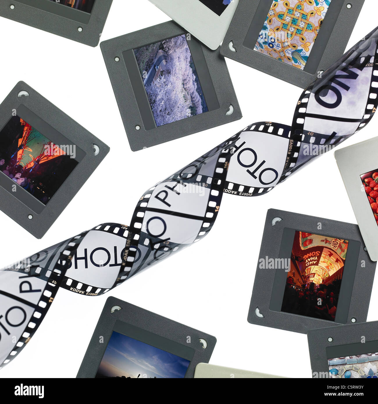 Photo slides and film Stock Photo