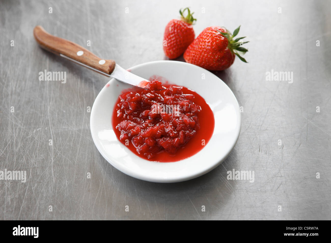 Close up of strawberry relish Stock Photo