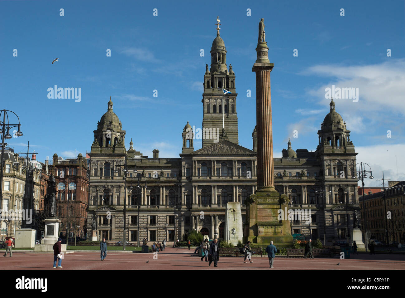 City Chambers (1883) on George Square, Glasgow, Scotland Stock Photo