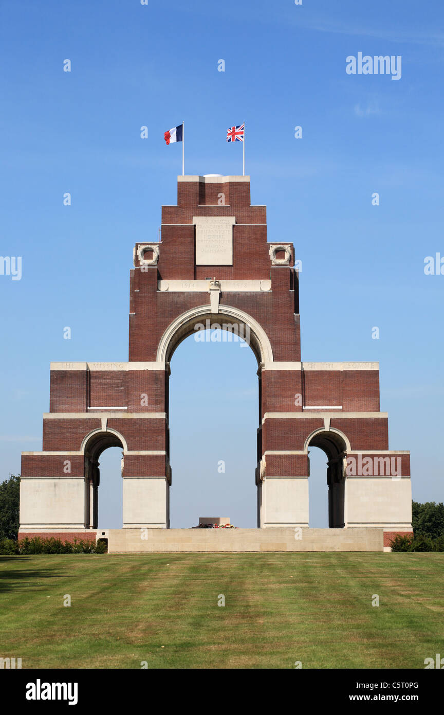 WW1 military cemetery and memorial at Thiepval, near Albert, Picardy, France, Europe. Stock Photo