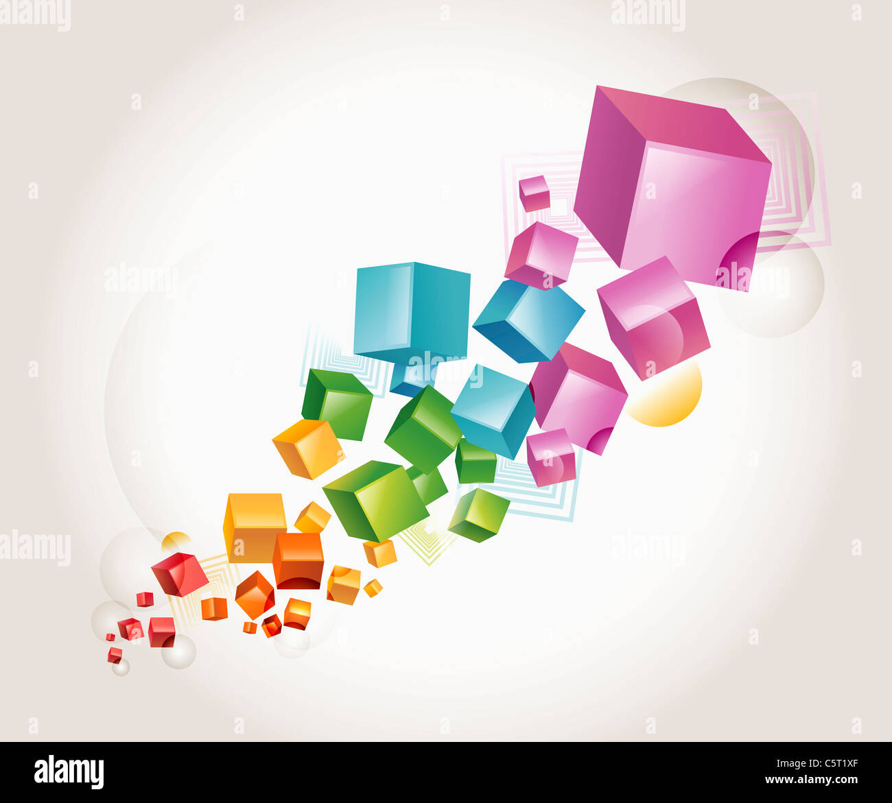 patterned three dimensions cubes Stock Photo Alamy