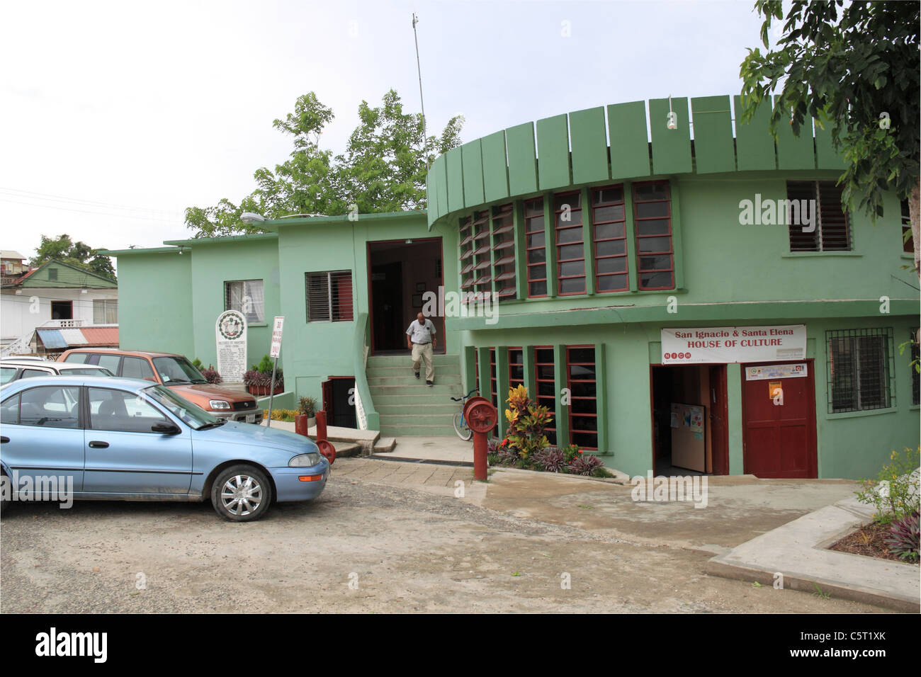 Town Hall and House of Culture, town centre, San Ignacio, Cayo, west Belize, Central America Stock Photo