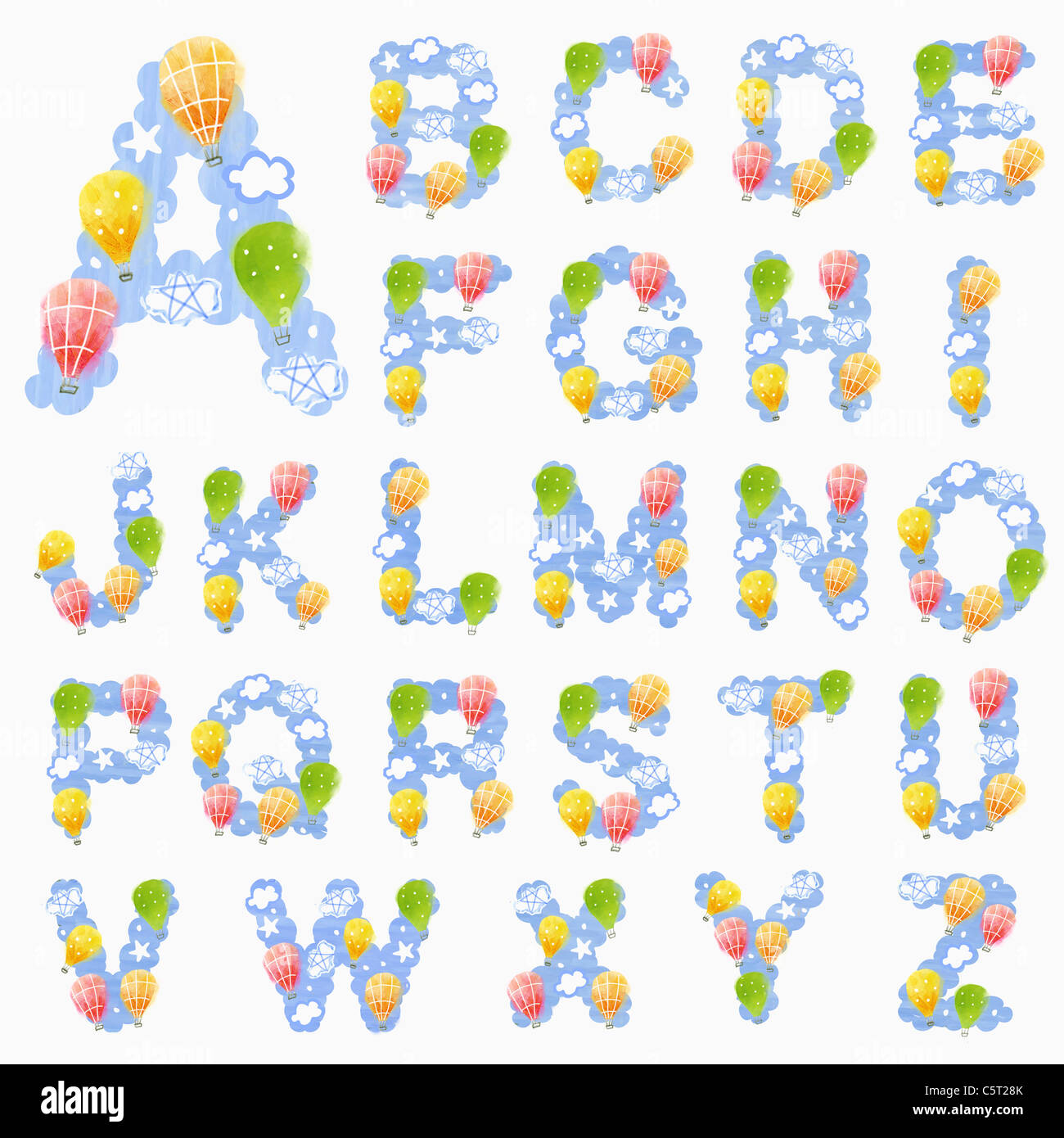 alphabet in calligraphy Stock Photo - Alamy