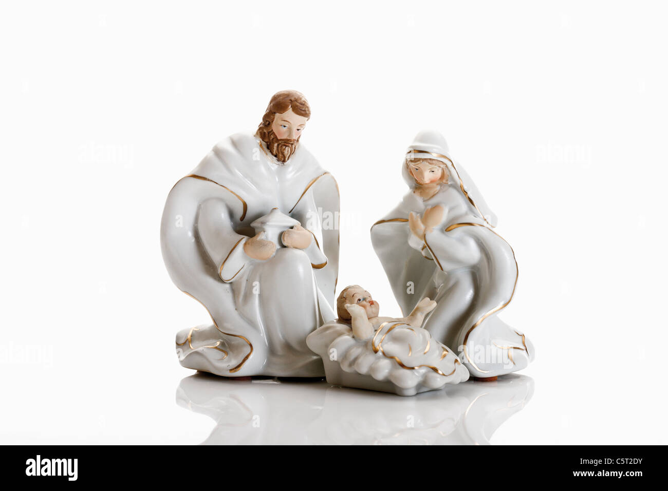 Christmas decoration, nativity scene, crib figurines Stock Photo