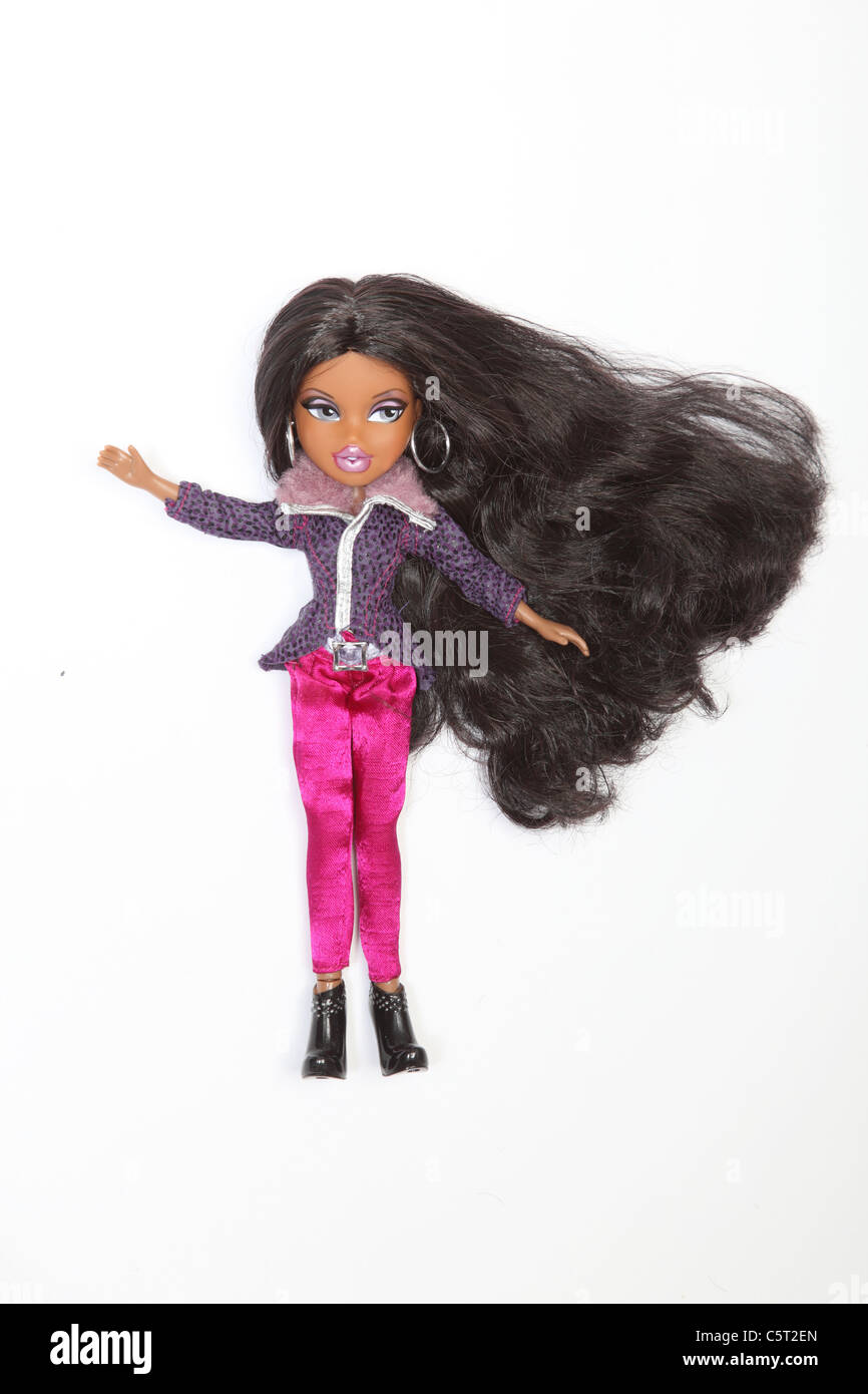 Bratz doll with long dark hair, Lydia. Stock Photo