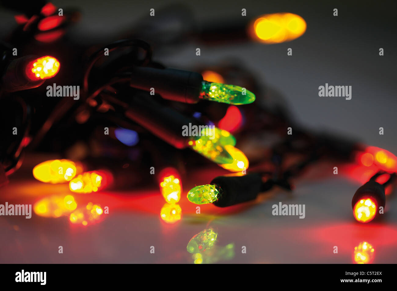 Fairy lights, close-up Stock Photo