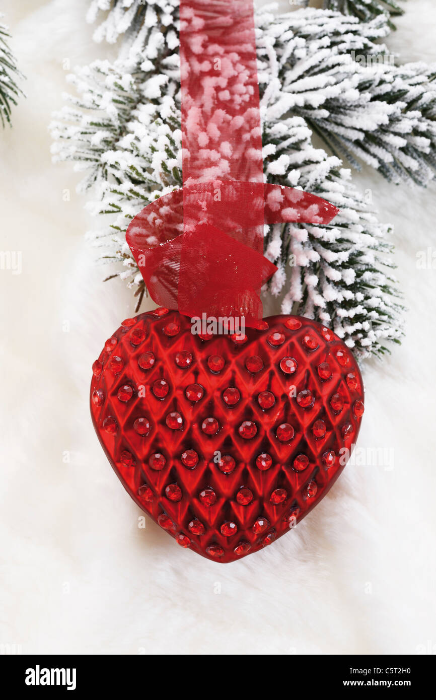 Heart-shaped christmas decoration, close-up Stock Photo