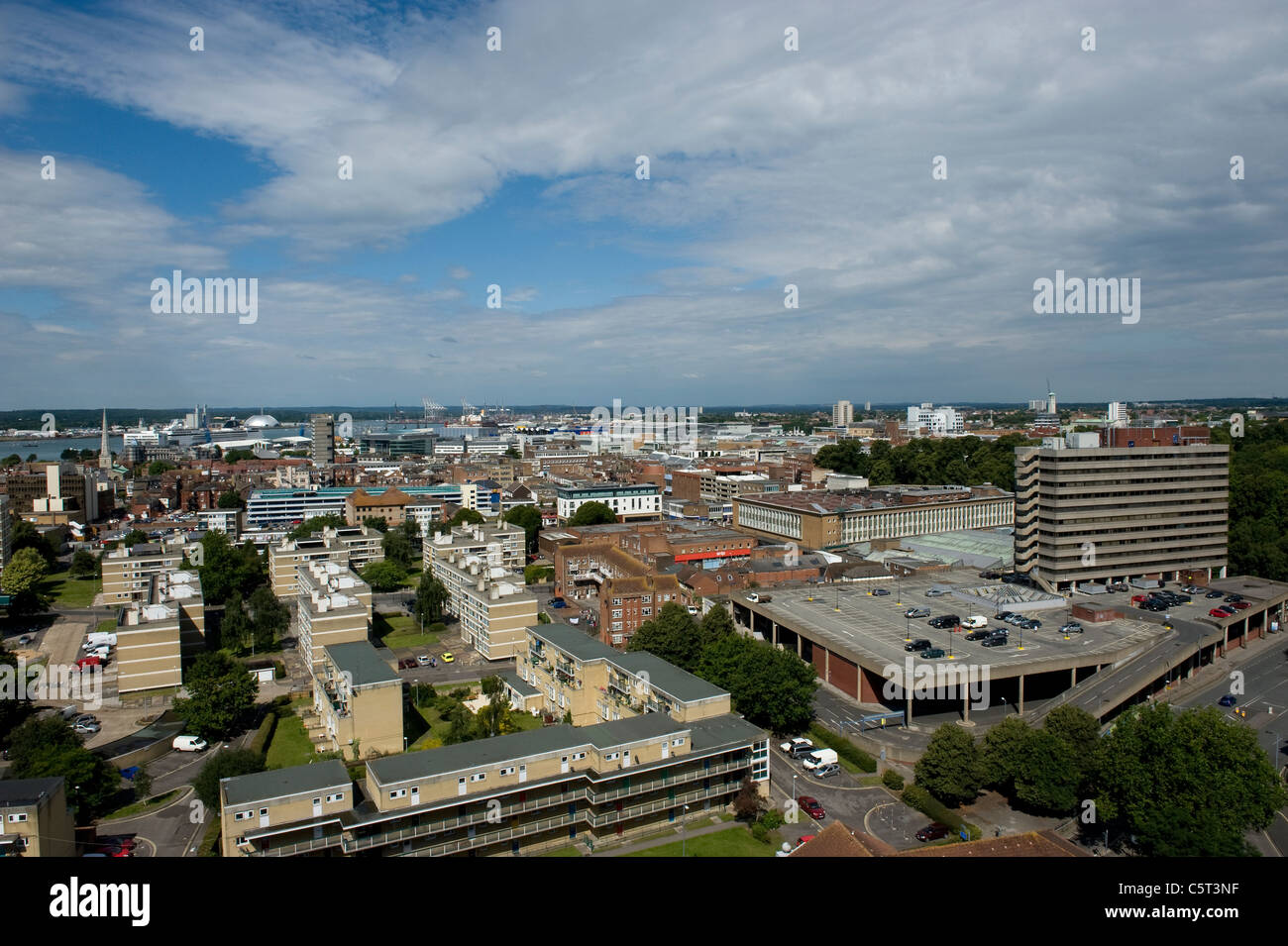 Southampton City centre, England - rooftop view Stock Photo