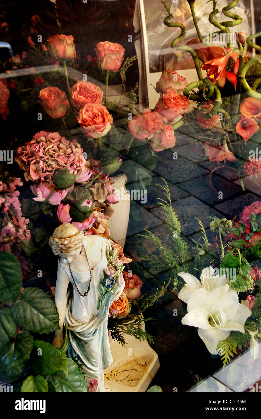 Germany, Bavaria, Munich, Flower shop, elevated view Stock Photo Alamy