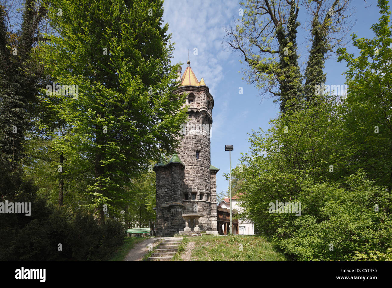 Germany, Bavaria, Upper Bavaria, Landsberg am Lech, View of Mutterturm tower Stock Photo