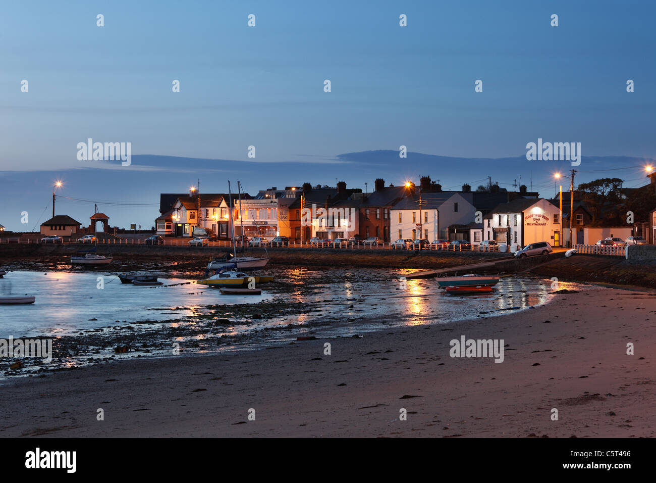 Republic of Ireland, County Fingal, Skerries, View of townside beach Stock Photo