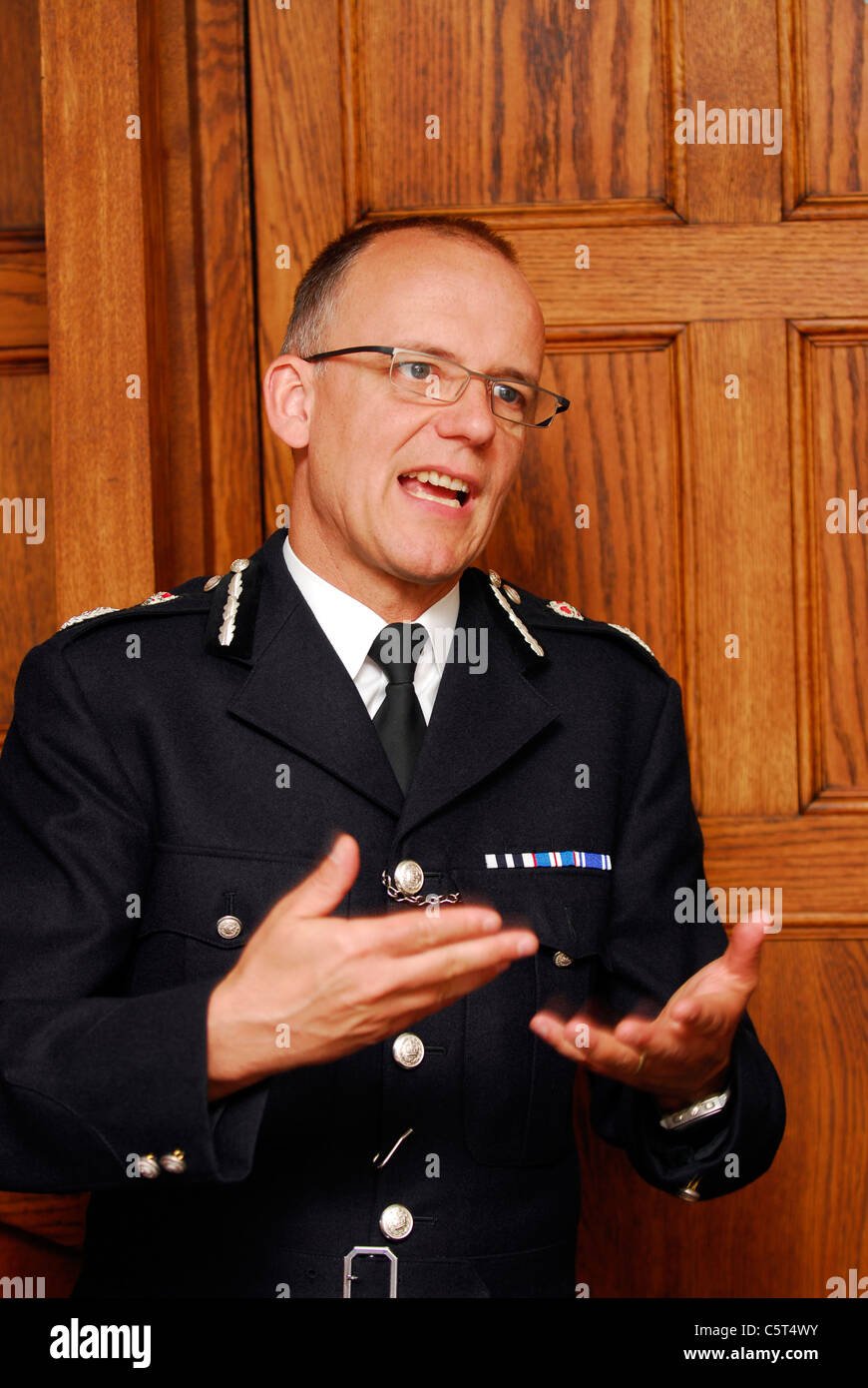 Former Chief Constable of Surrey, Mark Rowley, speaking at an event to mark the commemoration of a police officer killed on duty Stock Photo