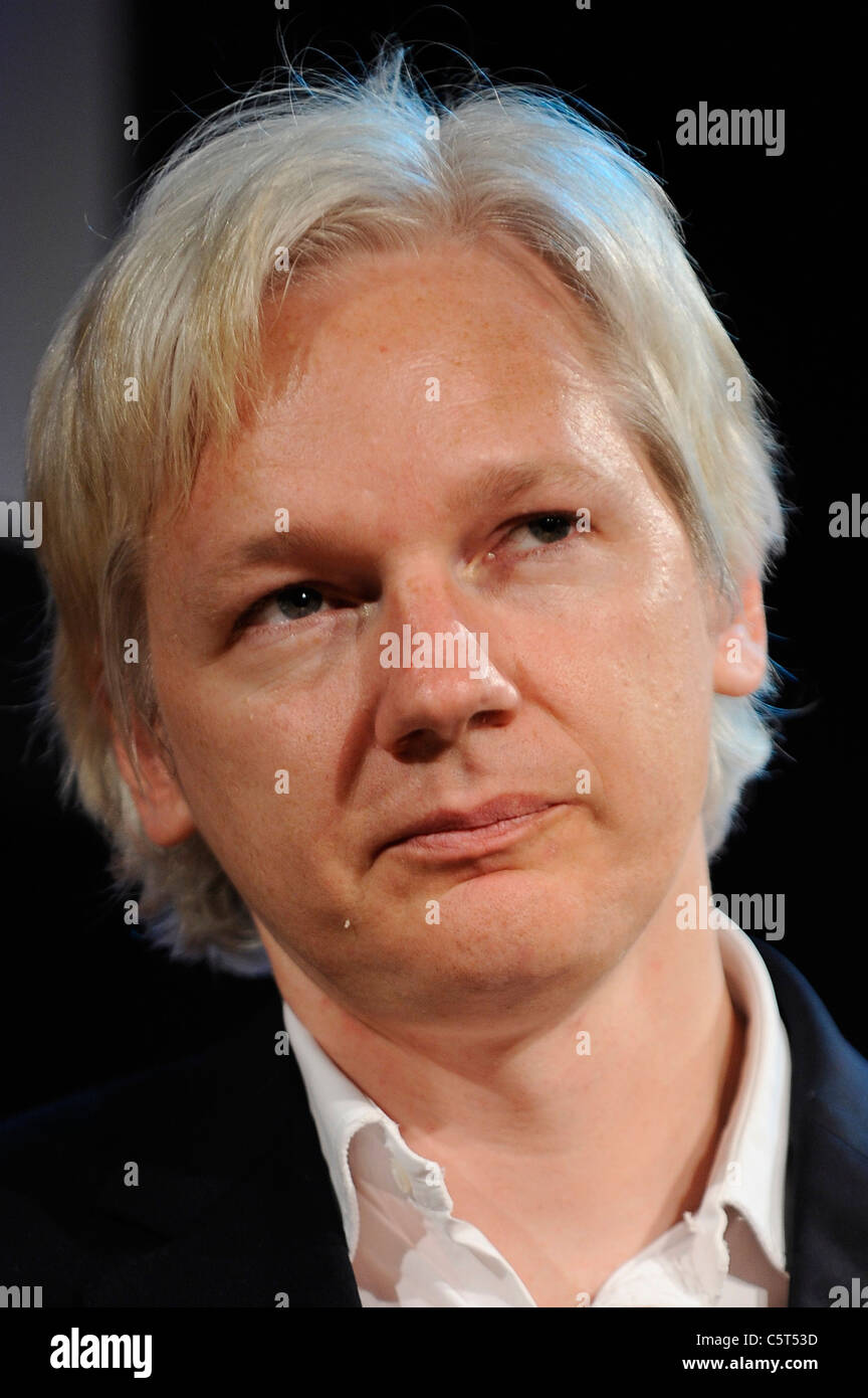 Julian Paul Assange  Head Shot 2011 - Image Copyright Hollywood Head Shots Stock Photo