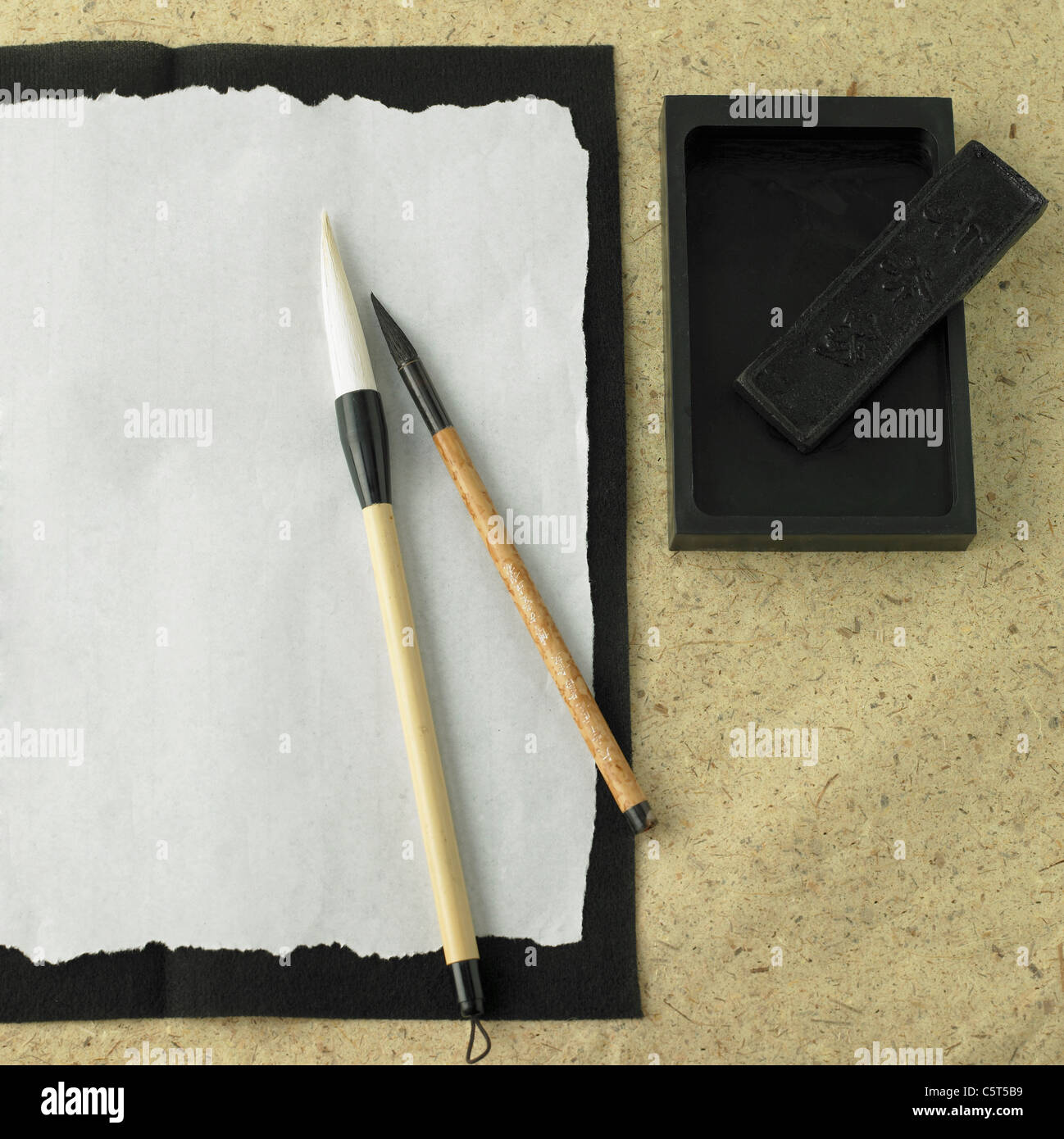 Korean traditional calligraphy tools Stock Photo