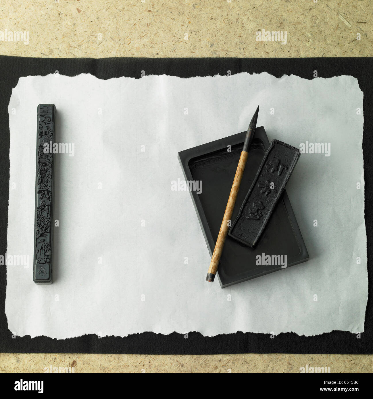 Korean traditional calligraphy tools Stock Photo