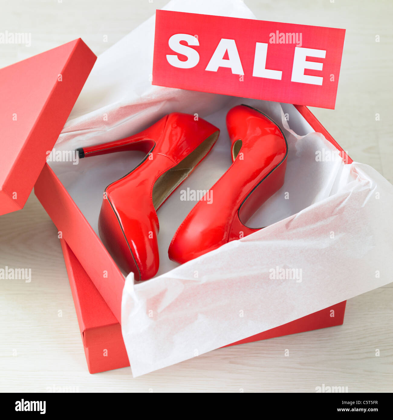 Shoes in a box Stock Photo Alamy