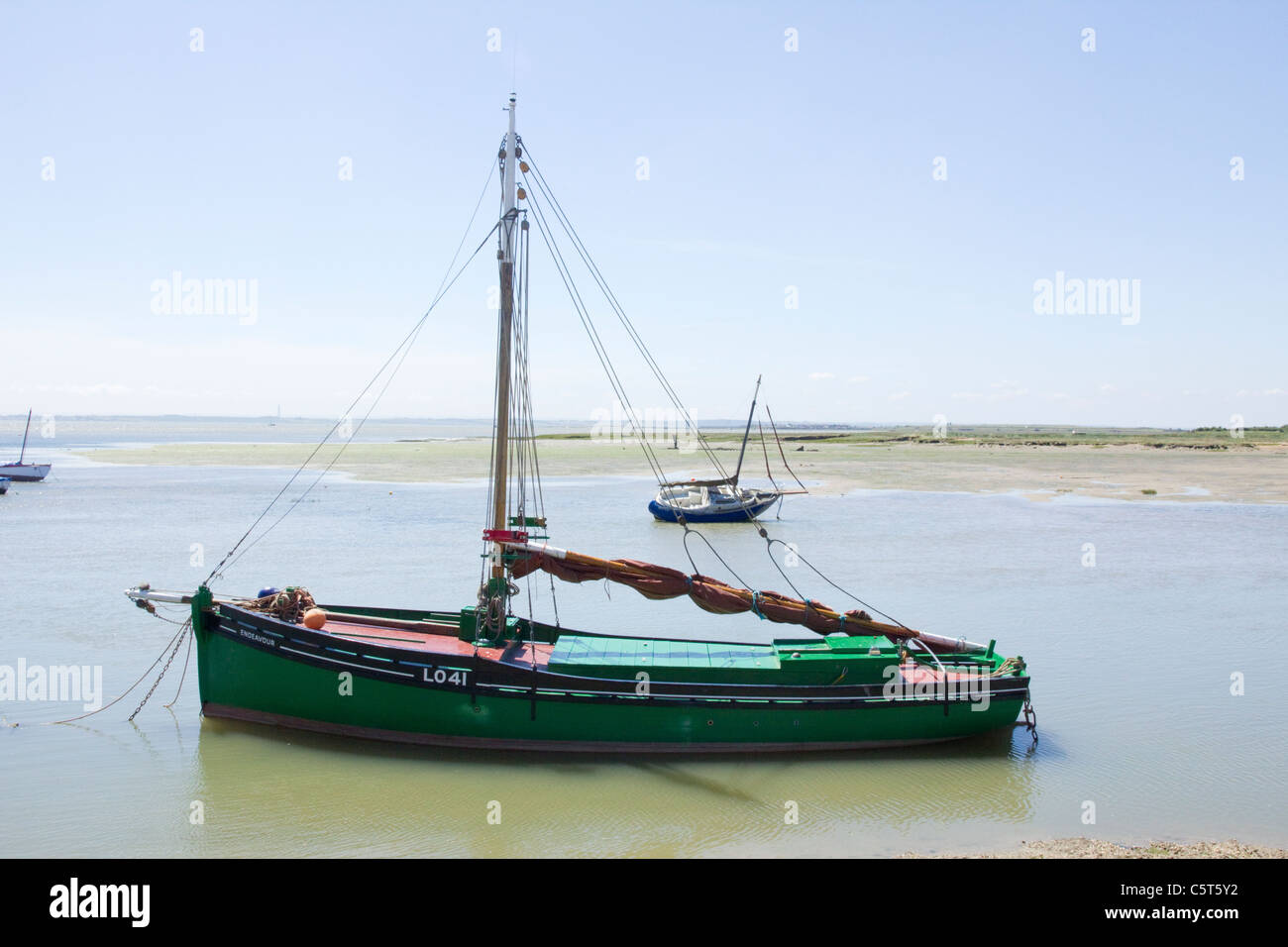 LO41 Endeavor at low tide Stock Photo