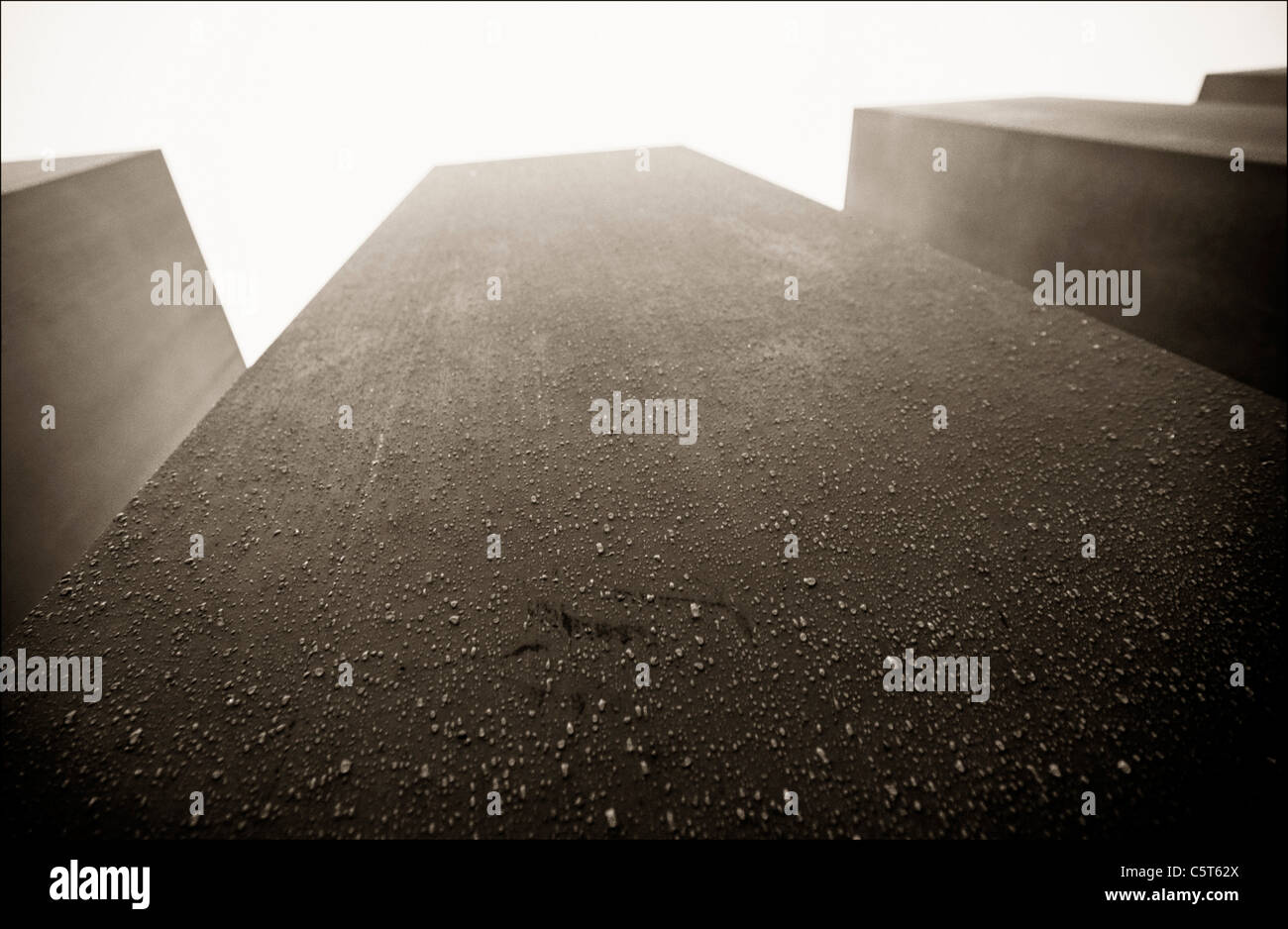 Germany, Berlin, Low angle view of Holocaust Memorial Stock Photo