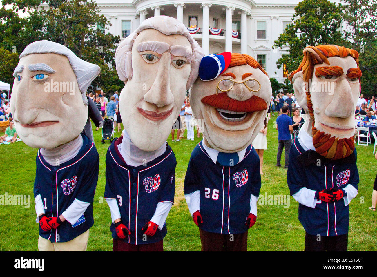 The Washington Nationals at the White House on the 4th of July, Washington DC Stock Photo