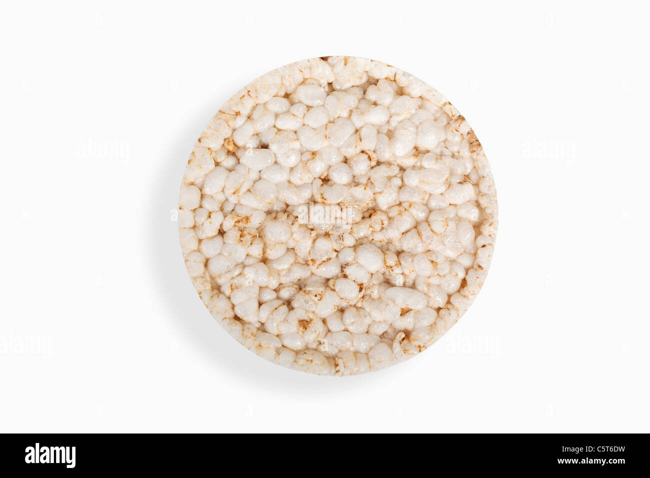 Puffed rice waffer on white background Stock Photo