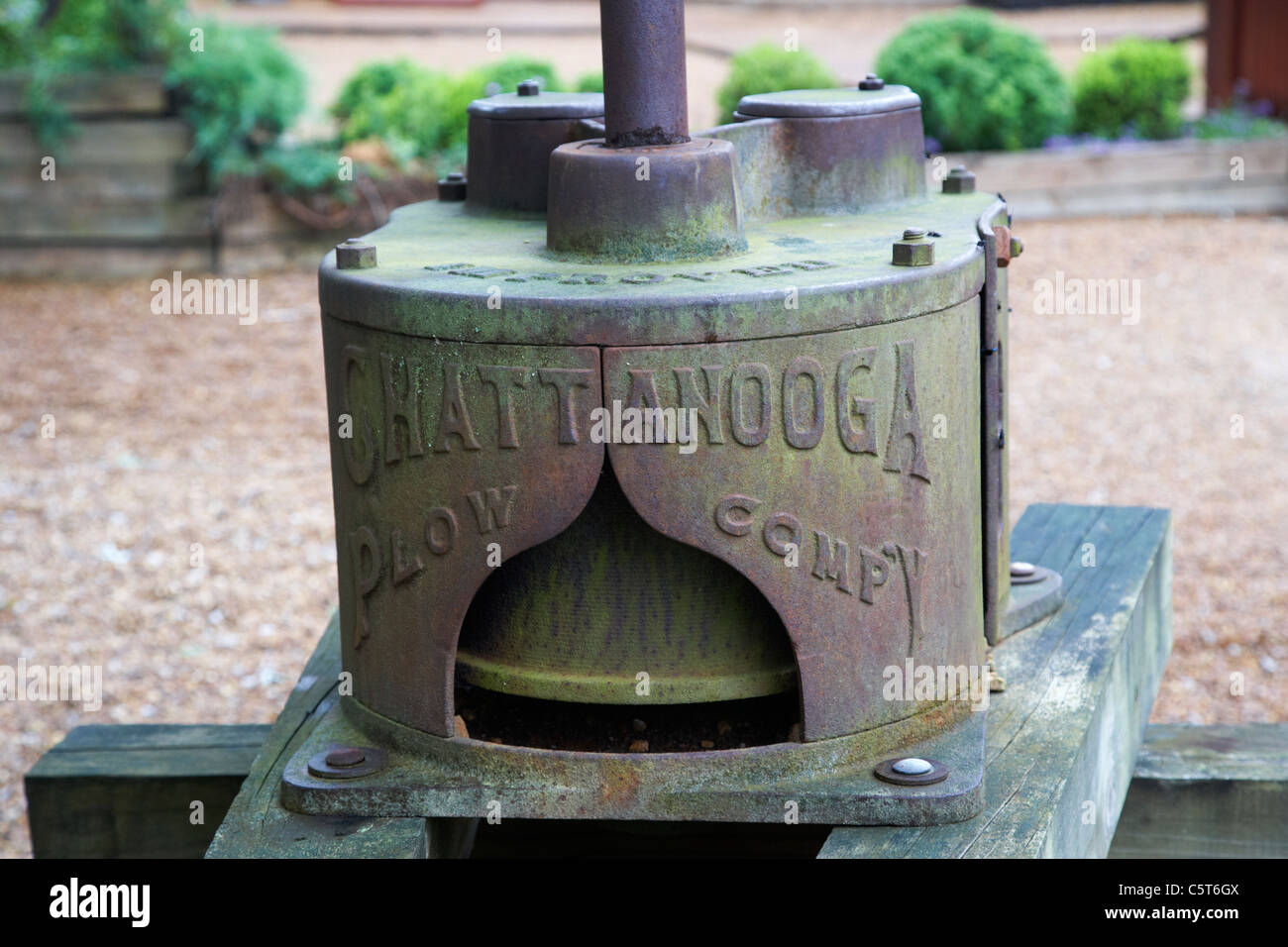 chattanooga plow company old animal powered sugar cane mill equipment  hurricane mills tennessee usa Stock Photo - Alamy