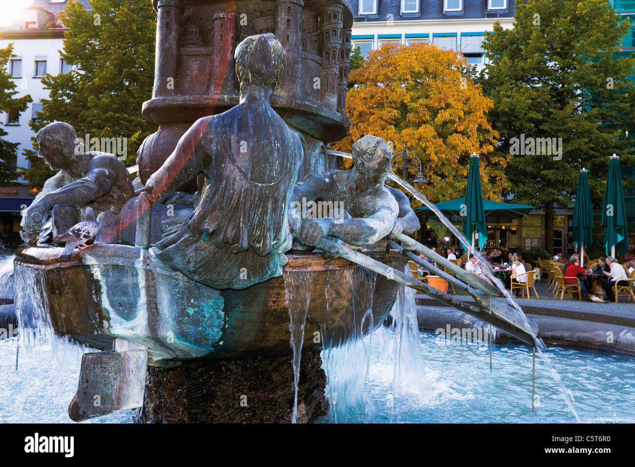 Germany, Rhineland-Palatinate, Koblenz, Historiensaeule at the Goerres Square Stock Photo