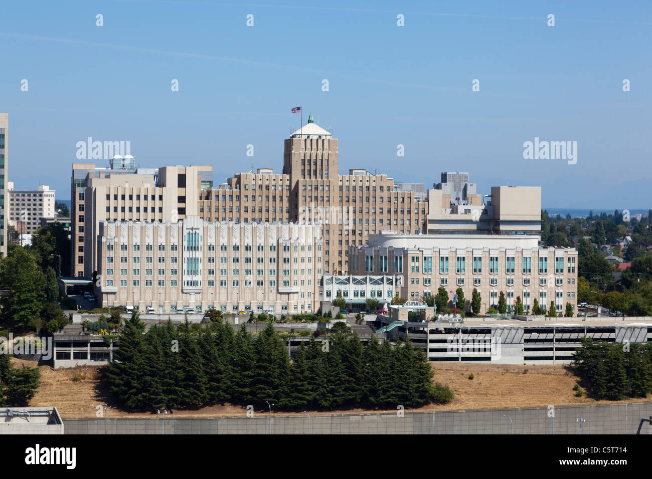 View of Harborview Medical Center from Smith Tower Seattle Washington