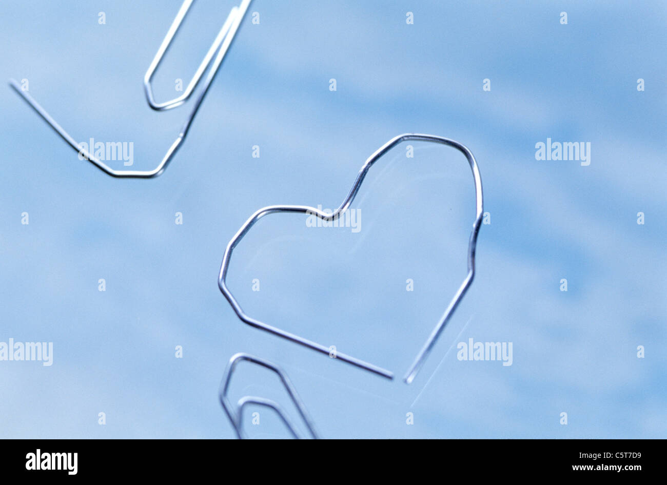 Paperclip formed to heart shape Stock Photo Alamy