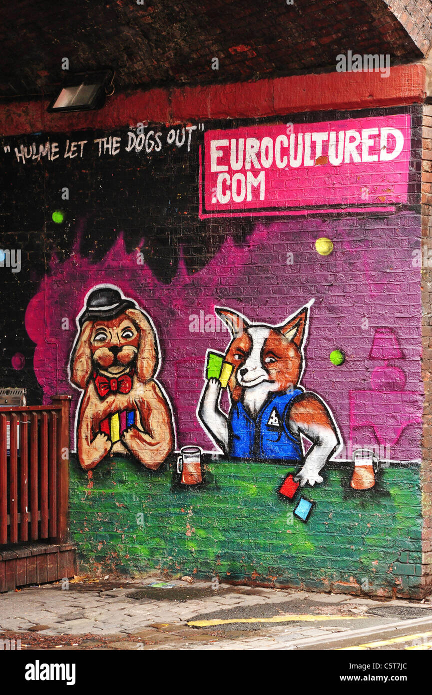 Hulme Let the Dogs Out Stock Photo