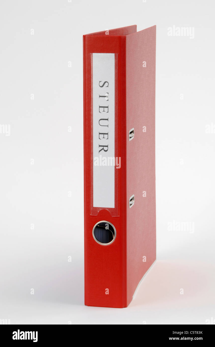 Red Folder, closeup Stock Photo Alamy