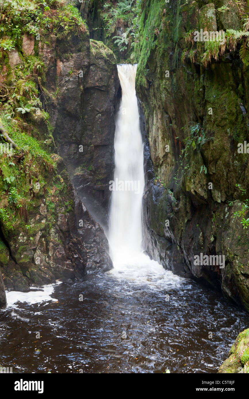 Stanley Ghyll Force Waterfall in Eskdale Lake District Cumbria England Stock Photo