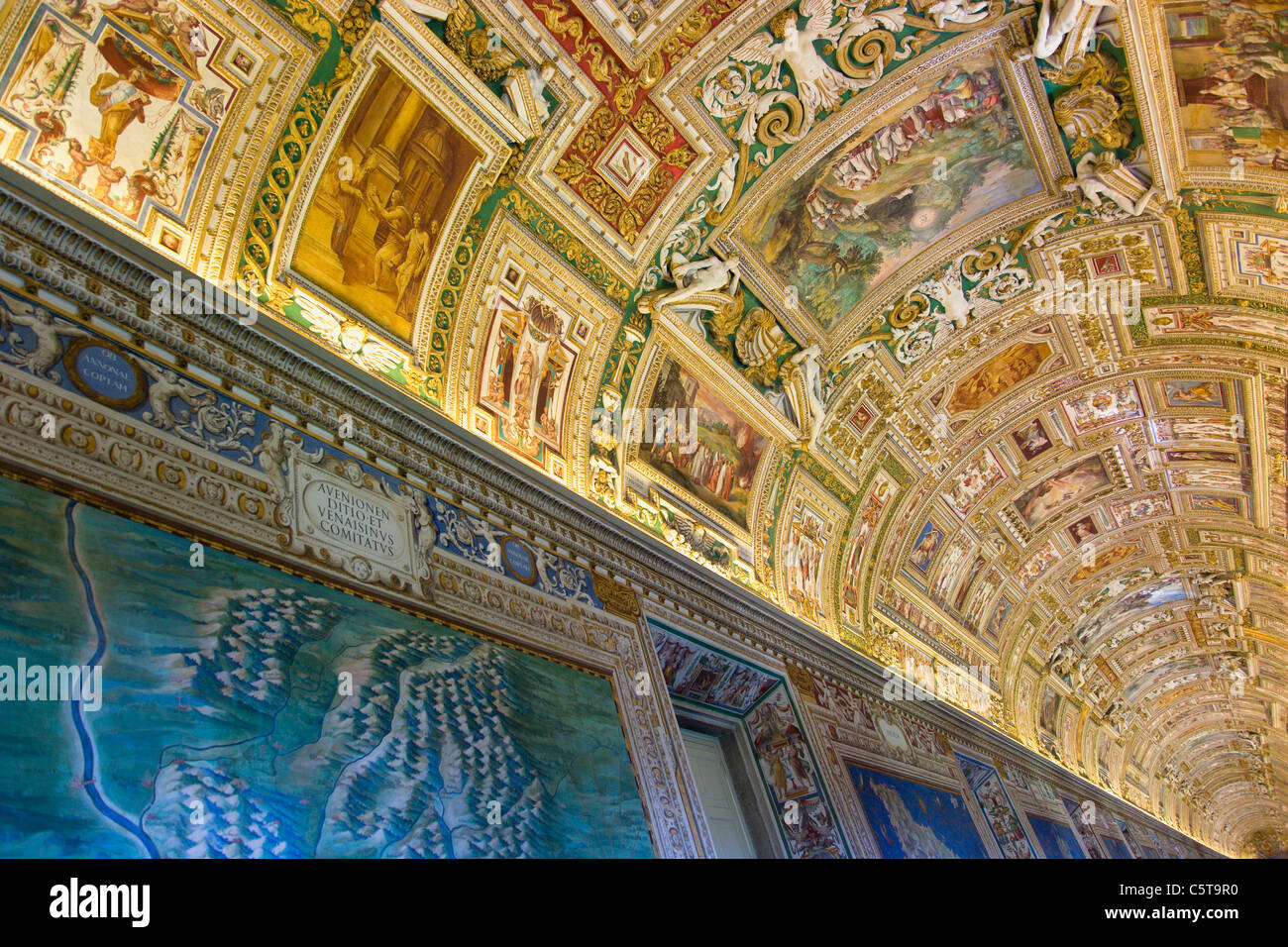 Italy Rome Vatican City Museum Gallery Of Maps Ceiling