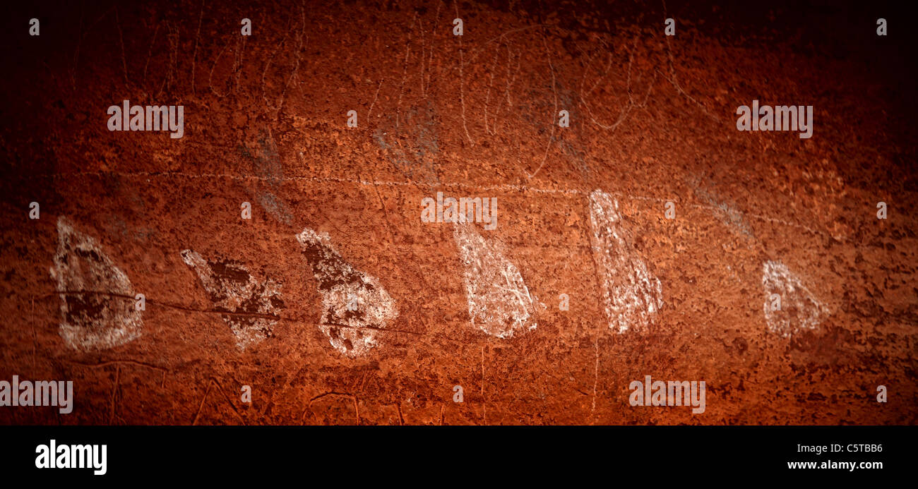vulcano eruptions petroglyphs at palatki, near sedona, arizona, usa Stock Photo