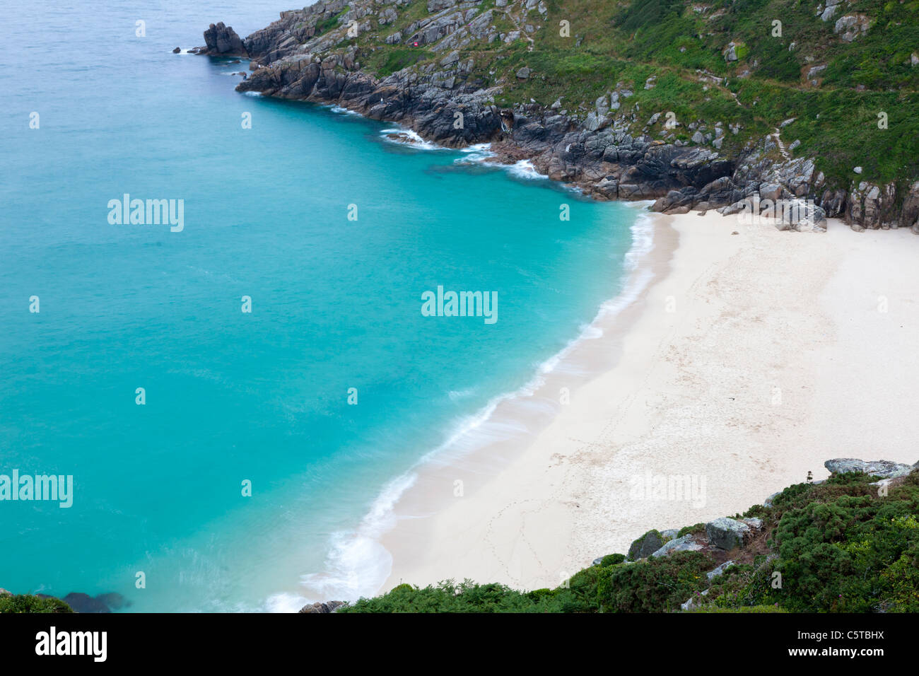 Porthcurno Beach Cornwall UK Stock Photo Alamy