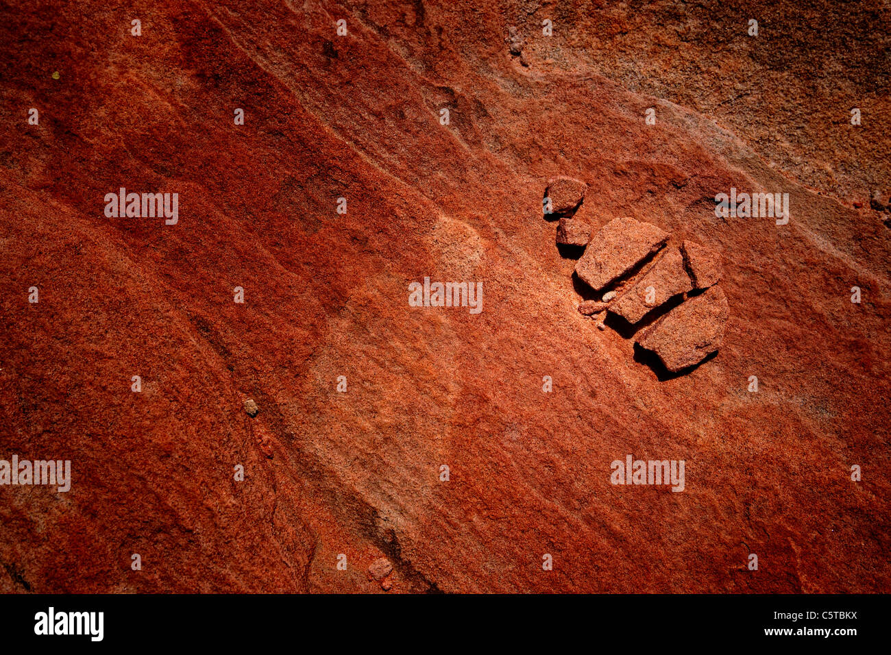 Detail photo of slick rock in desert Stock Photo